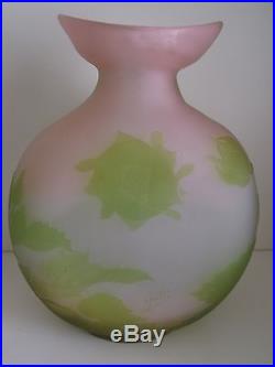 Gallé Impotante vase Galle Art Nouveau Jugendstil 1900 verre