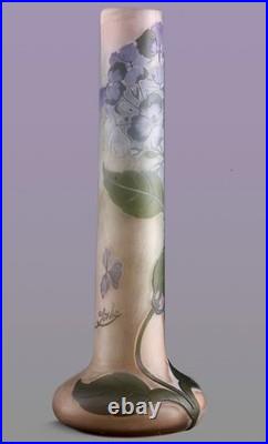 Gallé Vase Ancien Original 34 CM