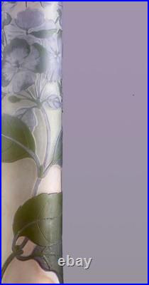 Gallé Vase Ancien Original 34 CM