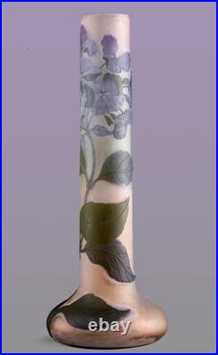 Gallé Vase Ancien Original 34 CM