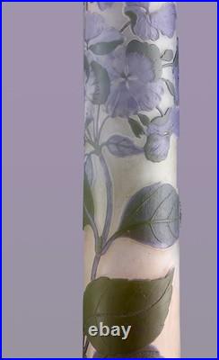 Gallé Vase Ancien Original 34 CM