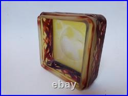 Gallé art nouveau bas de bonbonnière verre dégagé à l'acide n Daum pâte de verre Gallé art nouveau bas de bonbonnière verre dégagé à l'acide n Daum pâte de verre