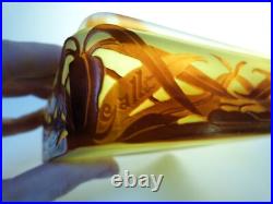 Gallé art nouveau bas de bonbonnière verre dégagé à l'acide n Daum pâte de verre Gallé art nouveau bas de bonbonnière verre dégagé à l'acide n Daum pâte de verre