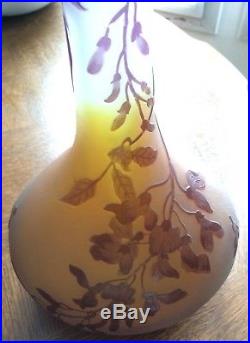 Galle émile ENORME Vase muller devez legras Daum Lalique cameo multicouche rare