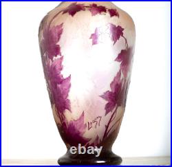 Grand Vase 1910 Rubis 43 Cm Legras (1839-1916) Art Nouveau