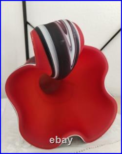 Grand Vase Art Glass 40cm Verre Souffle Satine Style Essie Zareh Darius Zarrin