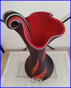 Grand Vase Art Glass 40cm Verre Souffle Satine Style Essie Zareh Darius Zarrin