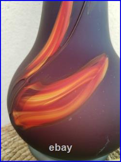 Grand Vase Art Glass 40cm Verre Souffle Satine Style Essie Zareh Darius Zarrin