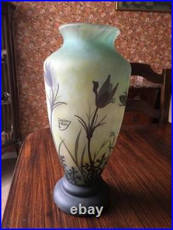 Grand Vase Daum Nancy / 34,5cm / Art Nouveau (vers 1905-1910)