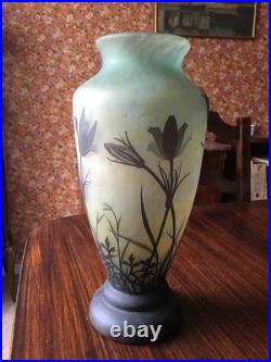 Grand Vase Daum Nancy / 34,5cm / Art Nouveau (vers 1905-1910)