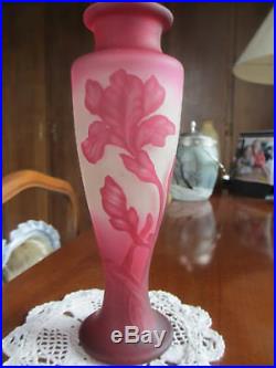 Grand Vase Degage A L'acide Signe C. Vessiere