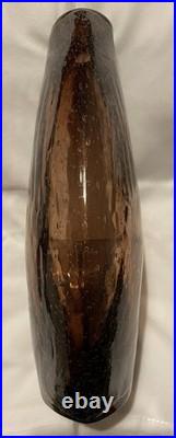 Grand Vase Donut Vintage en Verre Soufflé Bullicante Améthyste 28 cm 1kg 600