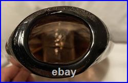 Grand Vase Donut Vintage en Verre Soufflé Bullicante Améthyste 28 cm 1kg 600