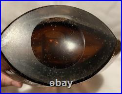 Grand Vase Donut Vintage en Verre Soufflé Bullicante Améthyste 28 cm 1kg 600