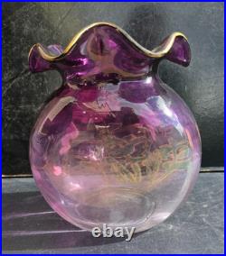Grand Vase Émaillé Legras Lamartine St Denis Art Nouveau 1900 Ht. 23cm