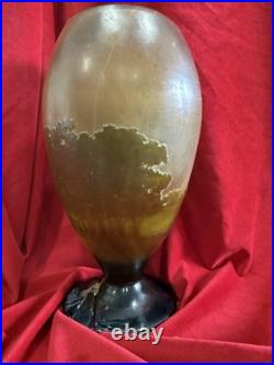 Grand Vase Émile Galle Casse Au Pied