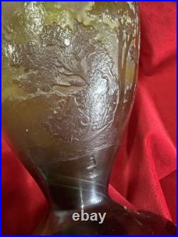 Grand Vase Émile Galle Casse Au Pied