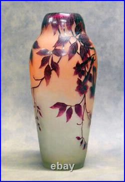 Grand Vase Legras série Rubis original 47 cm