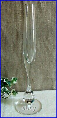 Grand Vase Soliflore Cristal Baccarat Boris Tabacoff 1970 Modele Pavot Signe