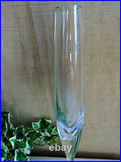 Grand Vase Soliflore Cristal Baccarat Boris Tabacoff 1970 Modele Pavot Signe