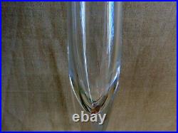 Grand Vase Soliflore Cristal Baccarat Boris Tabacoff 1970 Modele Pavot Signe