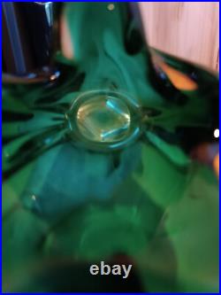 Grand Vase Soliflore en Verre Vert Émeraude Design Moderne Grand Vase Soliflore en Verre Vert Émeraude Design Moderne