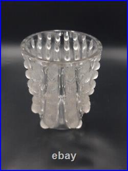 Grand Vase en Cristal, LALIQUE FRANCE, Modèle VICHY, signé