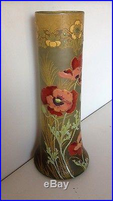 Grand Vase émaillé LEGRAS Art Nouveau XIXème