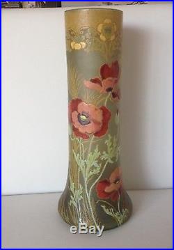 Grand Vase émaillé LEGRAS Art Nouveau XIXème