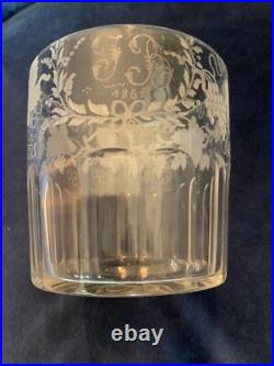 Grand Verre gravé XIXème