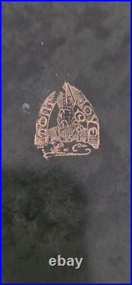 Grand vase Art Nouveau en verre émaillé et doré Iris Mont Joye -Legras 50cm