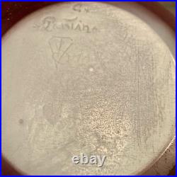 Grand vase Art Nouveau verre multicouche Pantin décor floral papillon 45 cm Impo