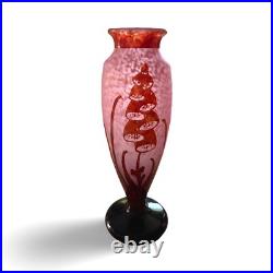 Grand vase Le Verre Français (Schneider, Charder) modèle Digitales