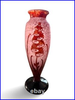 Grand vase Le Verre Français (Schneider, Charder) modèle Digitales