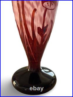 Grand vase Le Verre Français (Schneider, Charder) modèle Digitales