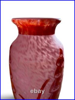 Grand vase Le Verre Français (Schneider, Charder) modèle Digitales