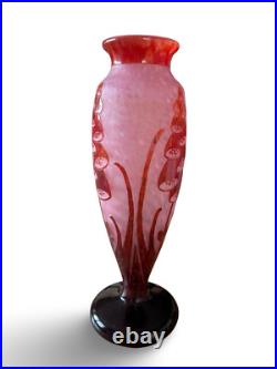 Grand vase Le Verre Français (Schneider, Charder) modèle Digitales