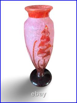 Grand vase Le Verre Français (Schneider, Charder) modèle Digitales