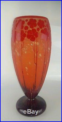 Grand vase Le verre français vase décor Cardamines