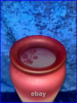 Grand vase VESSIERE NANCY pate de verre art deco idem gallé degagé à l'acide