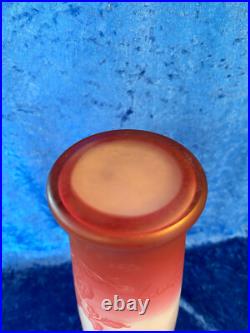 Grand vase VESSIERE NANCY pate de verre art deco idem gallé degagé à l'acide