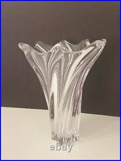 Grand vase cristal grobe art vannes france