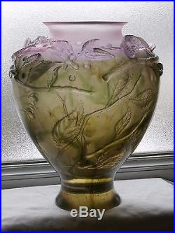 Grand vase daum pate de verre