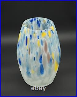 Grand vase en verre à inclusions d'oxydes des Frères Muller, période Art Déco