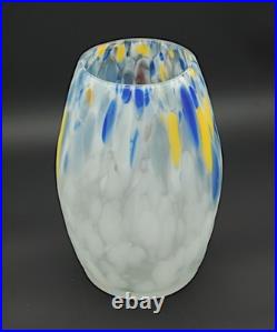 Grand vase en verre à inclusions d'oxydes des Frères Muller, période Art Déco