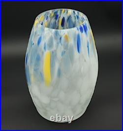 Grand vase en verre à inclusions d'oxydes des Frères Muller, période Art Déco