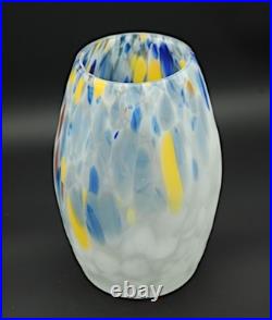 Grand vase en verre à inclusions d'oxydes des Frères Muller, période Art Déco