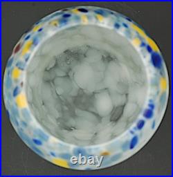 Grand vase en verre à inclusions d'oxydes des Frères Muller, période Art Déco