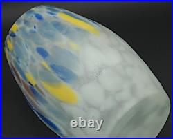 Grand vase en verre à inclusions d'oxydes des Frères Muller, période Art Déco