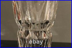 Grand vase massif en cristal de Saint louis modèle camaret H 25 cm